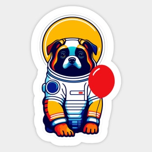 Astronaut Puppy Sticker